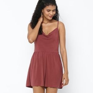 AE Rust Cowl Neck Romper